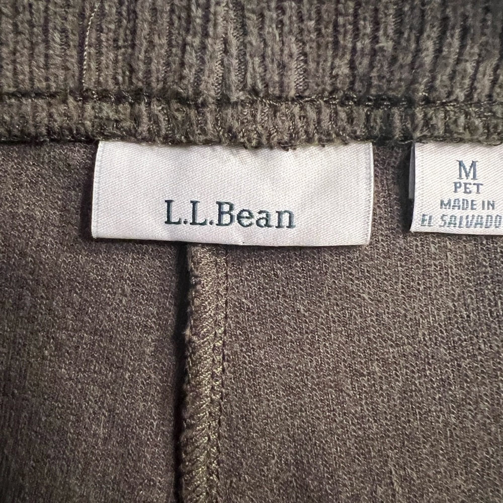 L.L. Bean Women's Dark Green Straight Leg Corduroy Pants Size: Petite Medium - Picture 9 of 9